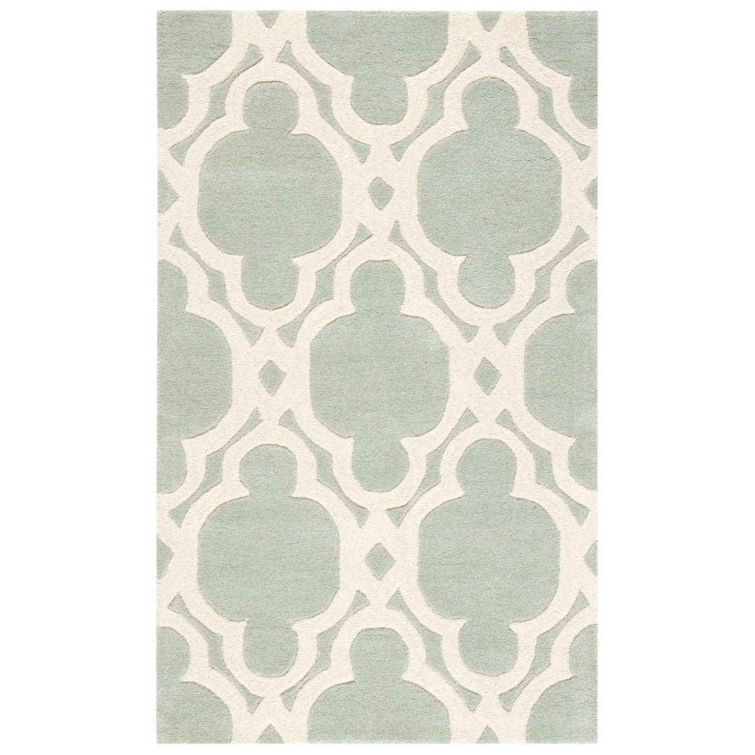 SAFAVIEH Chatham CHT762E Handmade Grey / Ivory Rug Image 1