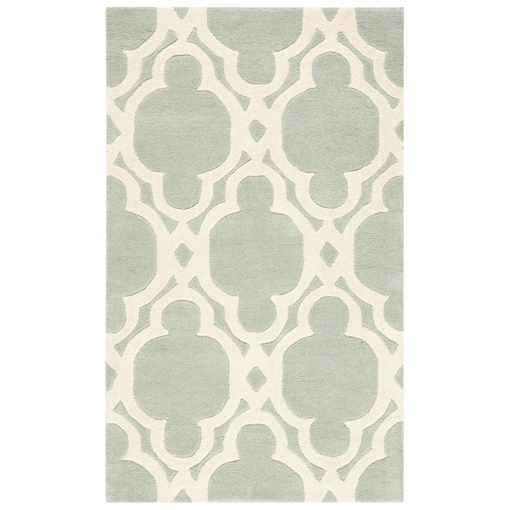 SAFAVIEH Chatham CHT762E Handmade Grey / Ivory Rug Image 1