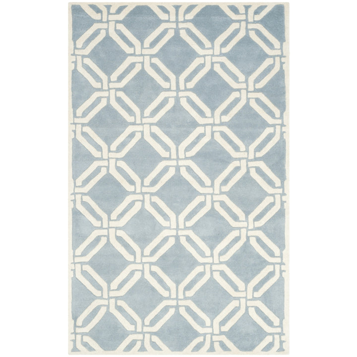 SAFAVIEH Chatham CHT763B Handmade Blue / Ivory Rug Image 1