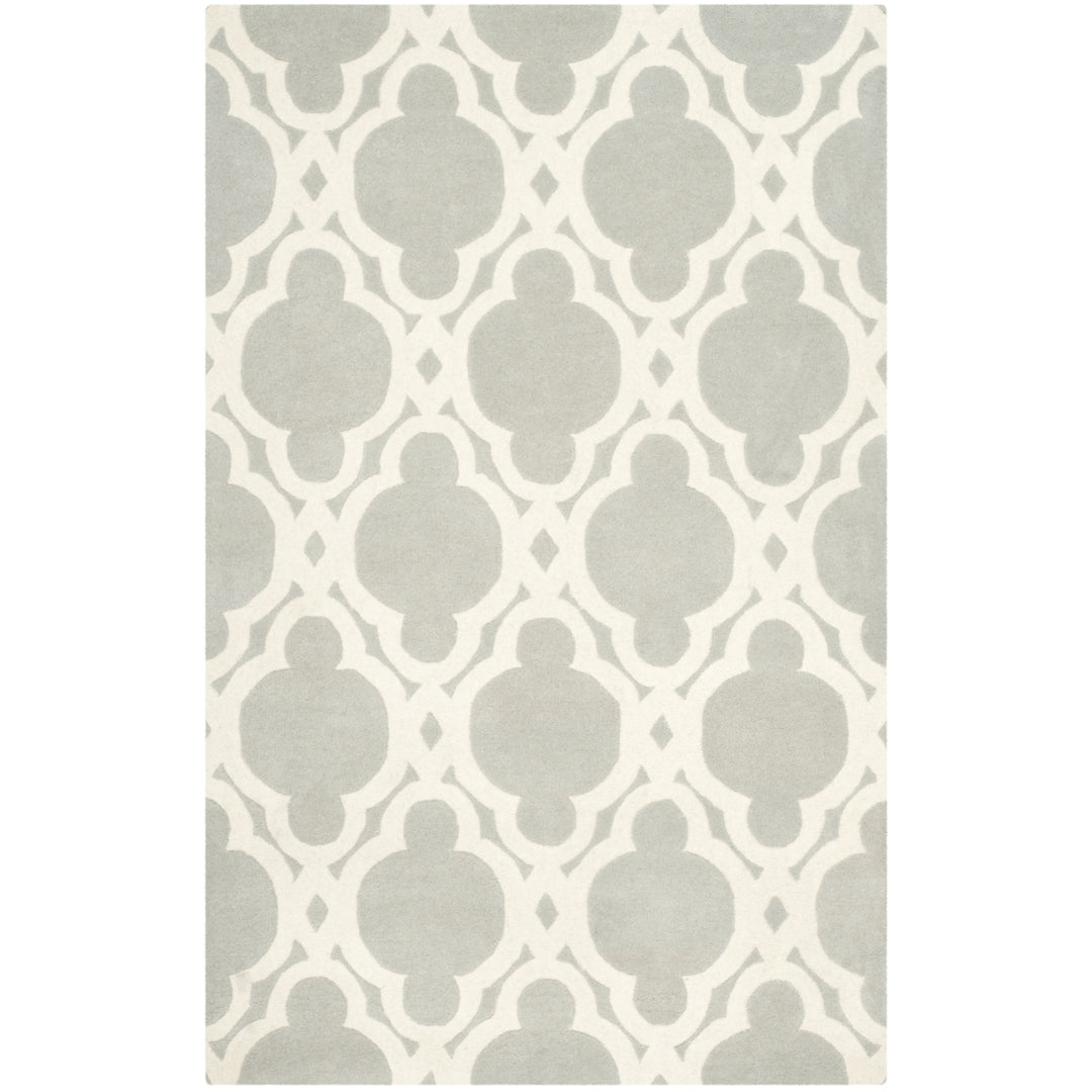 SAFAVIEH Chatham CHT762E Handmade Grey / Ivory Rug Image 10