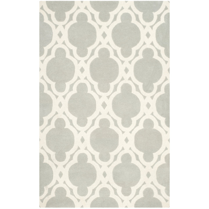 SAFAVIEH Chatham CHT762E Handmade Grey / Ivory Rug Image 10