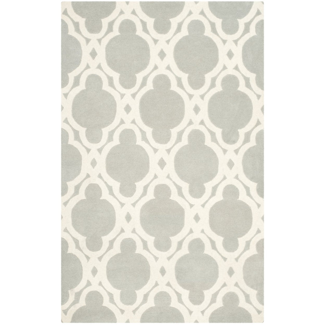 SAFAVIEH Chatham CHT762E Handmade Grey / Ivory Rug Image 1