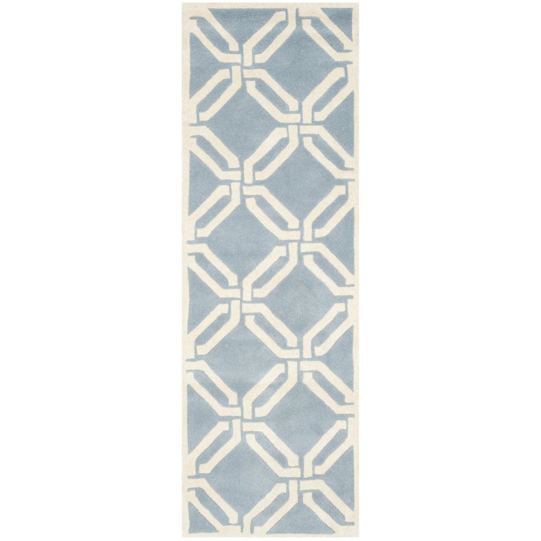 SAFAVIEH Chatham CHT763B Handmade Blue / Ivory Rug Image 1