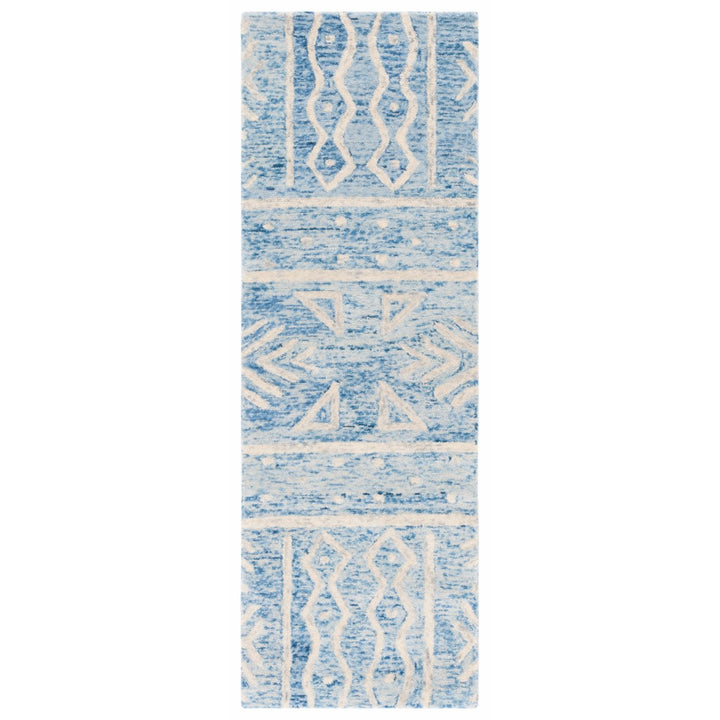 SAFAVIEH Chatham CHT764B Handmade Blue / Ivory Rug Image 5