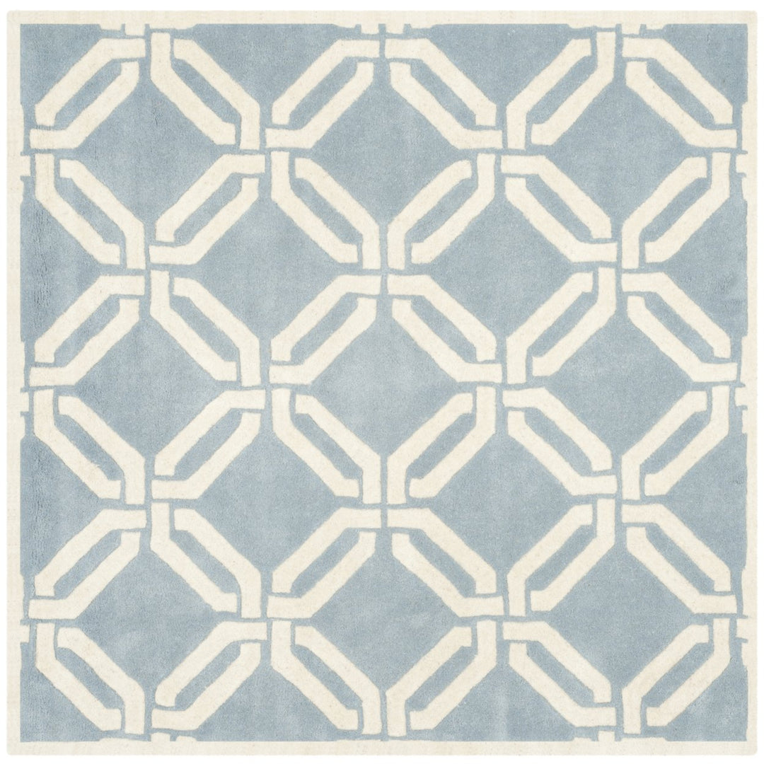 SAFAVIEH Chatham CHT763B Handmade Blue / Ivory Rug Image 1