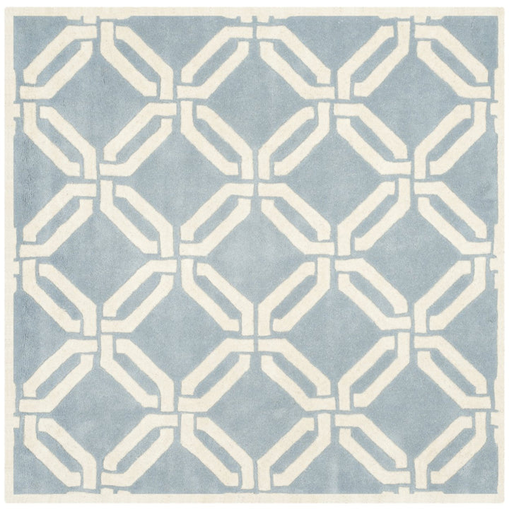 SAFAVIEH Chatham CHT763B Handmade Blue / Ivory Rug Image 1