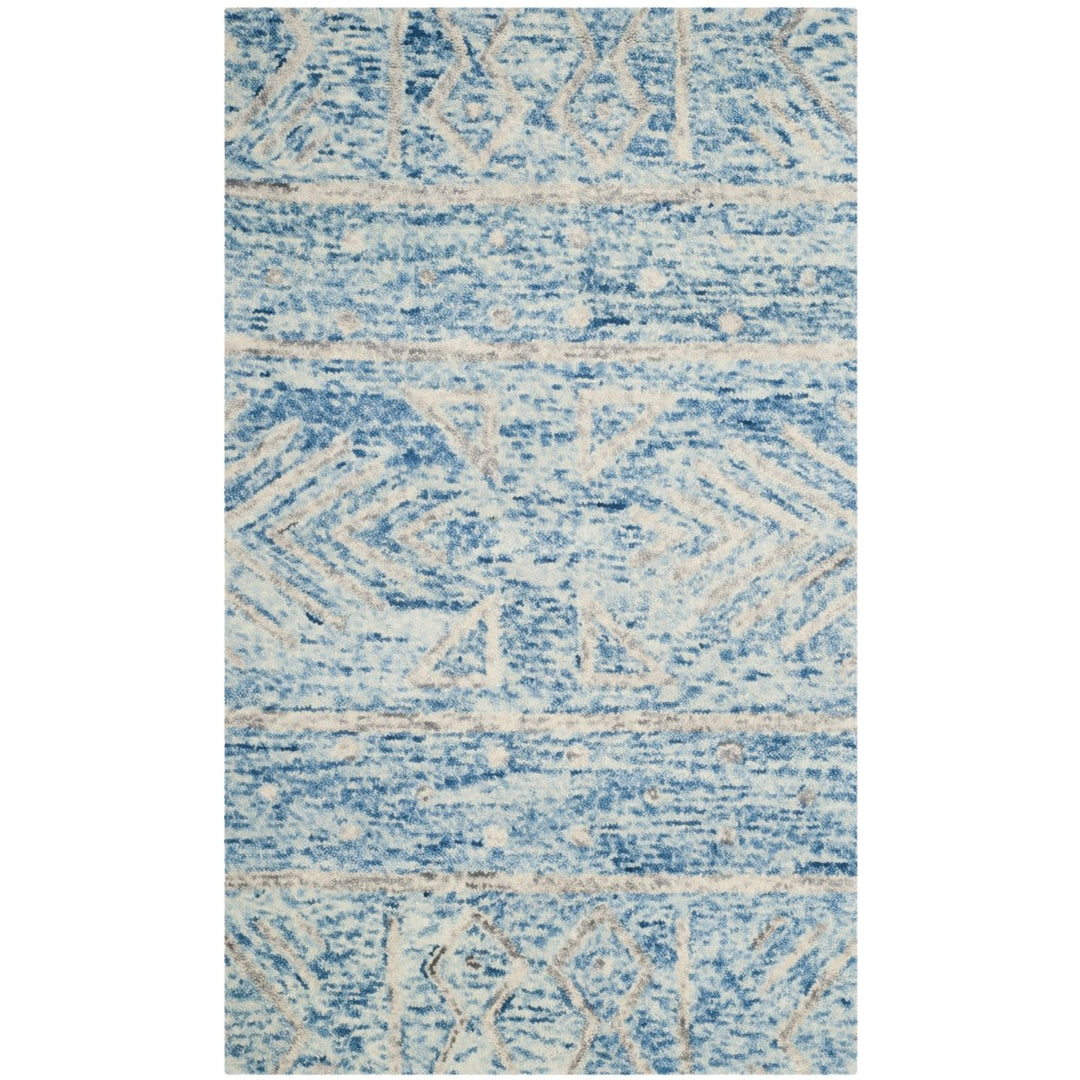 SAFAVIEH Chatham CHT764B Handmade Blue / Ivory Rug Image 9