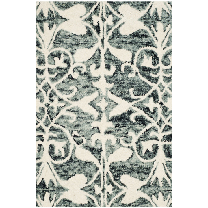 SAFAVIEH Chatham CHT765D Handmade Charcoal / Ivory Rug Image 2