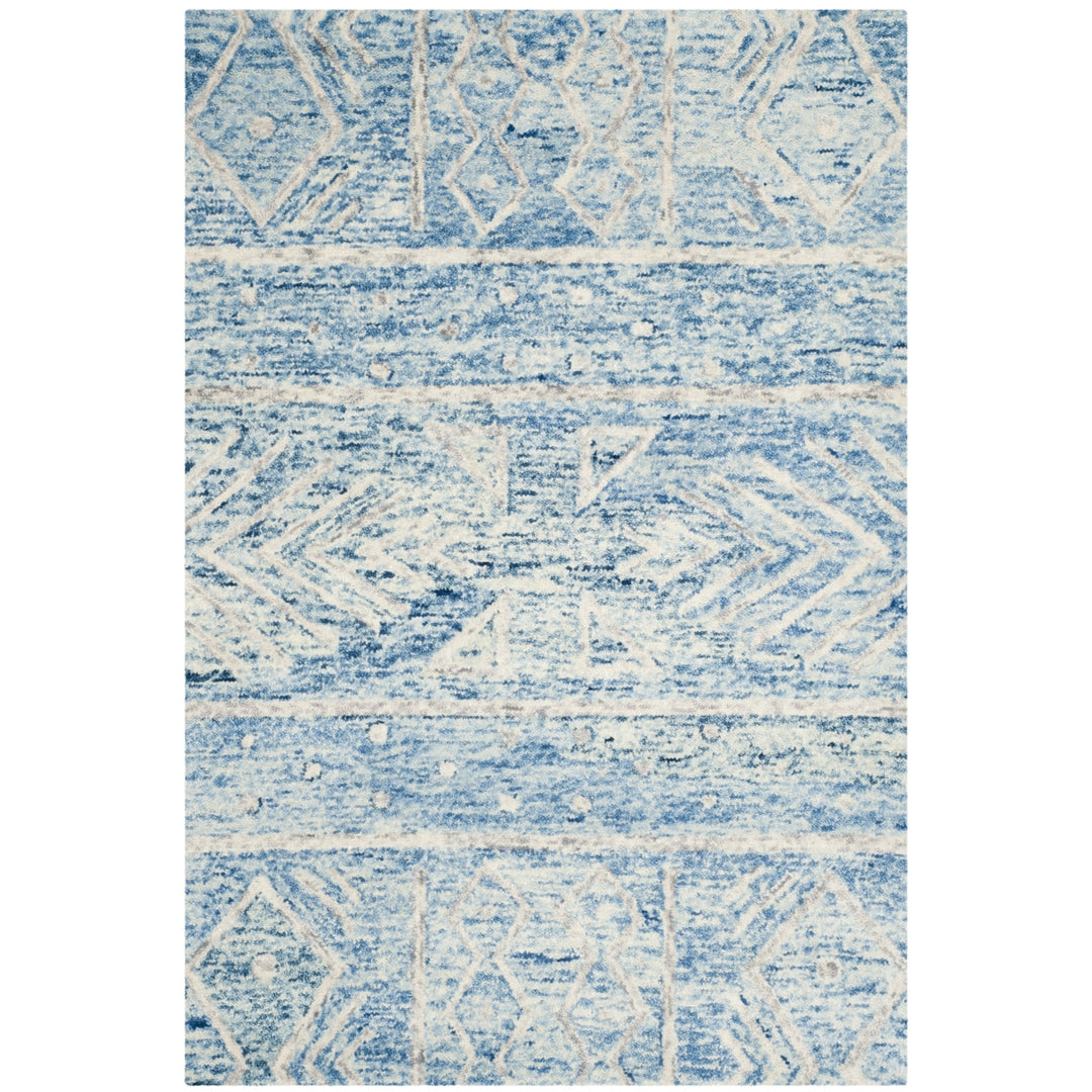 SAFAVIEH Chatham CHT764B Handmade Blue / Ivory Rug Image 10