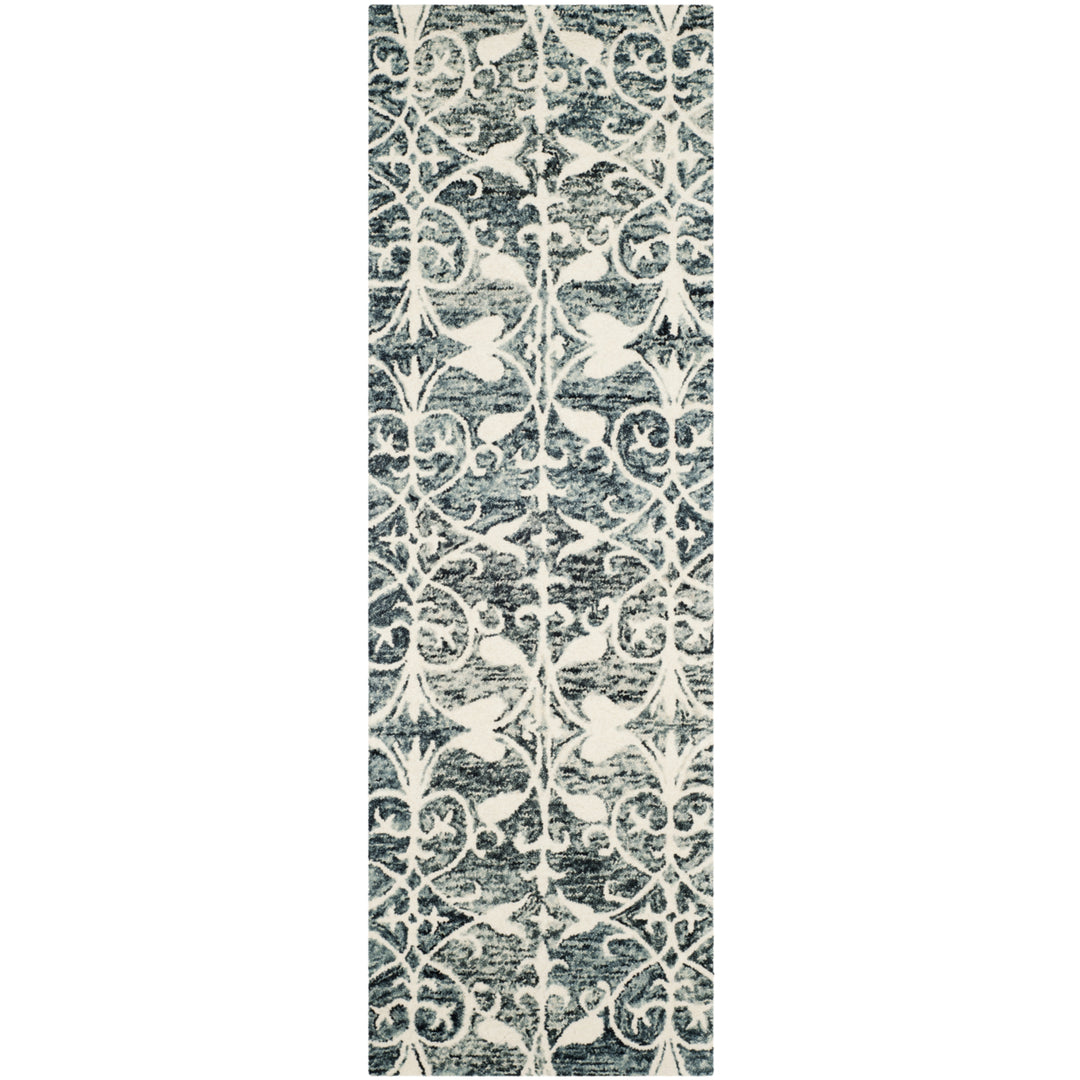 SAFAVIEH Chatham CHT765D Handmade Charcoal / Ivory Rug Image 3