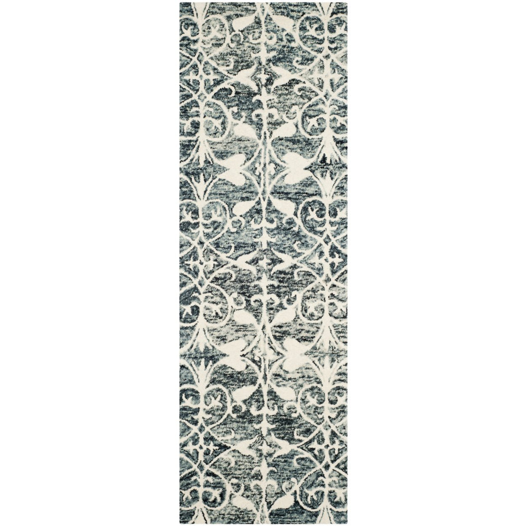 SAFAVIEH Chatham CHT765D Handmade Charcoal / Ivory Rug Image 1