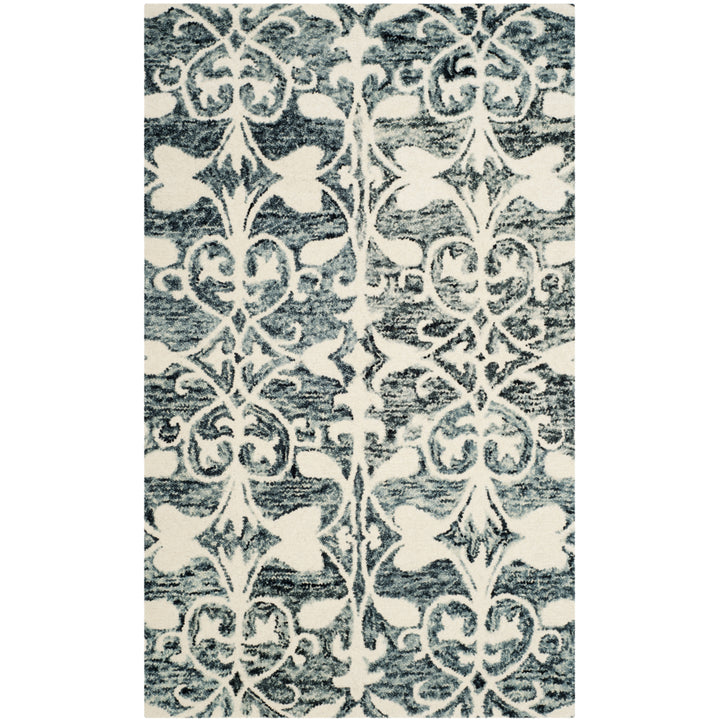 SAFAVIEH Chatham CHT765D Handmade Charcoal / Ivory Rug Image 4