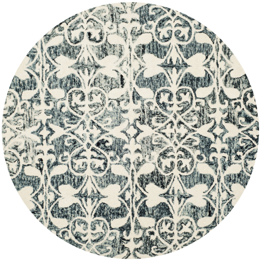 SAFAVIEH Chatham CHT765D Handmade Charcoal / Ivory Rug Image 6