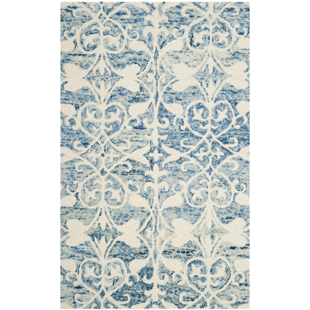 SAFAVIEH Chatham CHT765C Handmade Dark Blue / Ivory Rug Image 1