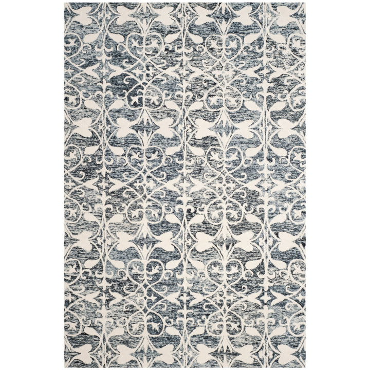 SAFAVIEH Chatham CHT765D Handmade Charcoal / Ivory Rug Image 8