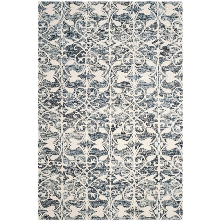 SAFAVIEH Chatham CHT765D Handmade Charcoal / Ivory Rug Image 1