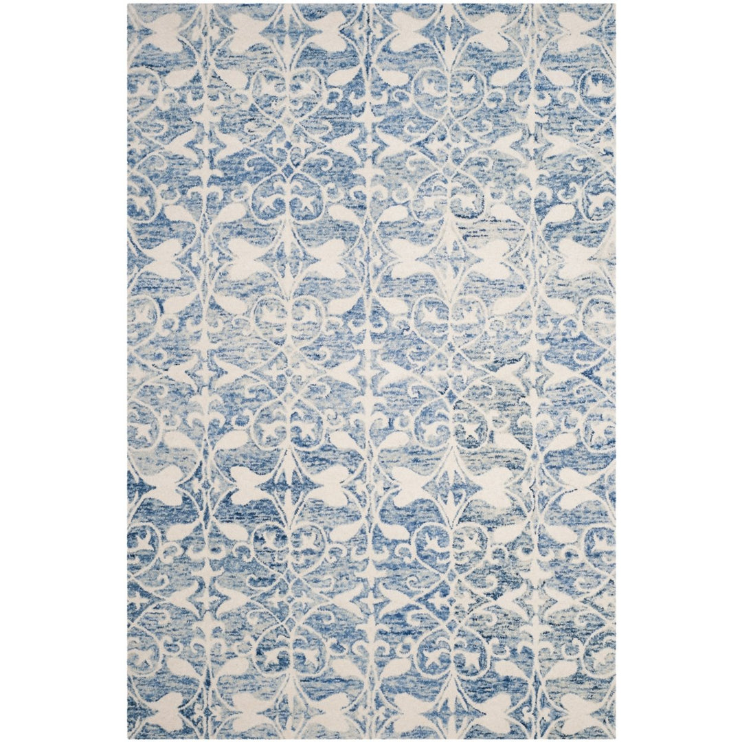 SAFAVIEH Chatham CHT765C Handmade Dark Blue / Ivory Rug Image 1