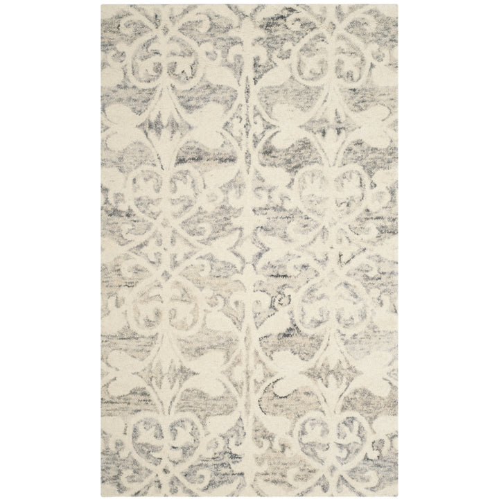 SAFAVIEH Chatham CHT765E Handmade Light Grey / Ivory Rug Image 9