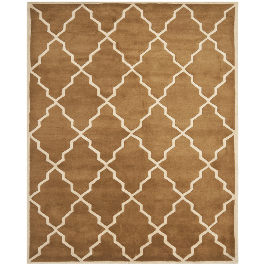 SAFAVIEH Chatham Collection CHT940C Handmade Brown Rug Image 1