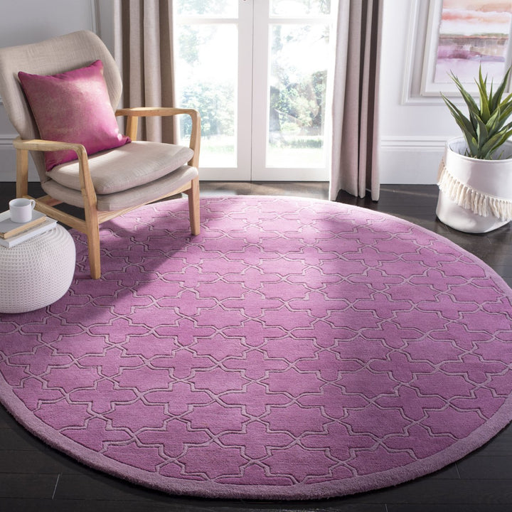 SAFAVIEH Chatham Collection CHT937D Handmade Pink Rug Image 2