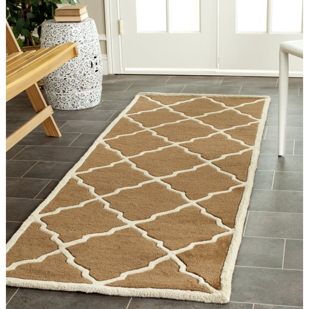 SAFAVIEH Chatham Collection CHT940C Handmade Brown Rug Image 3