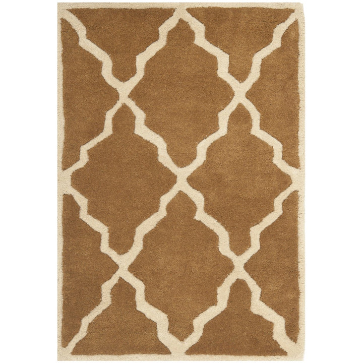 SAFAVIEH Chatham Collection CHT940C Handmade Brown Rug Image 1