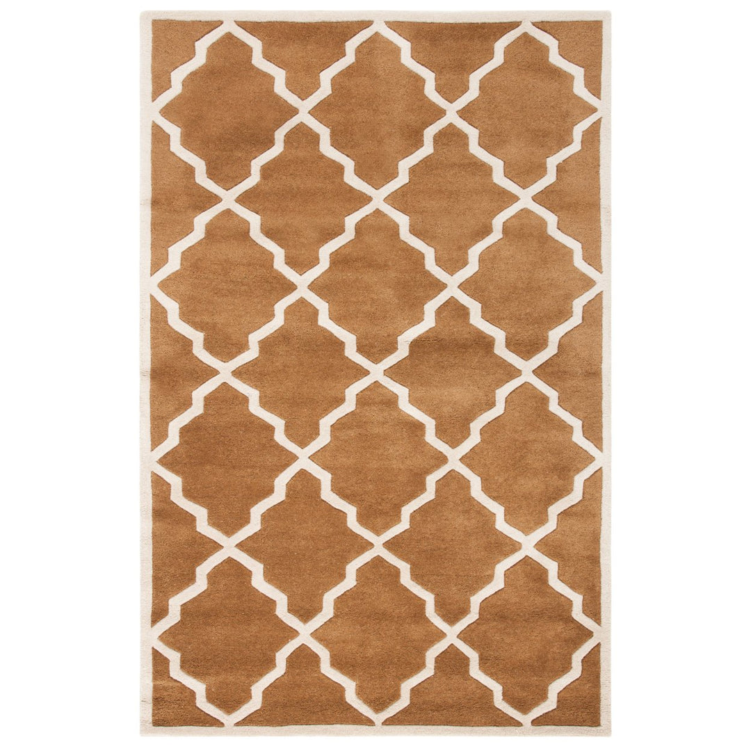 SAFAVIEH Chatham Collection CHT940C Handmade Brown Rug Image 1