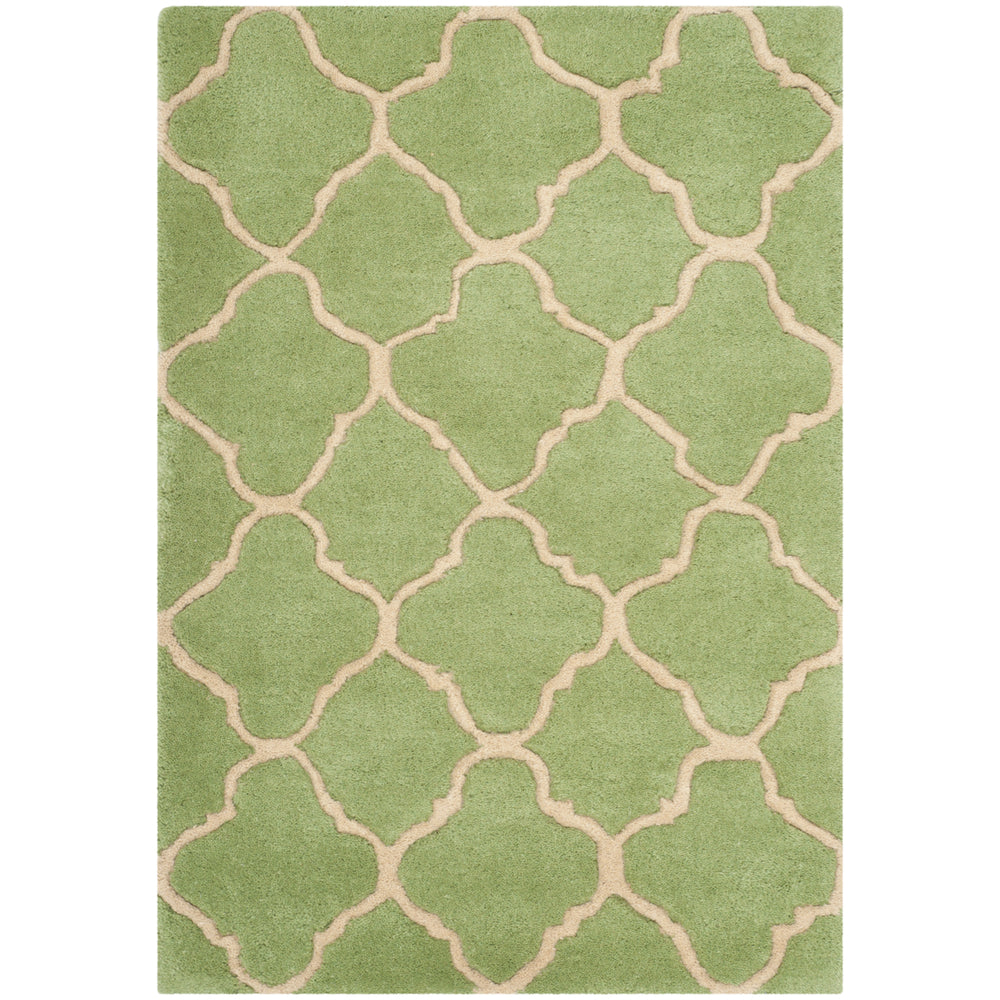 SAFAVIEH Chatham Collection CHT935B Handmade Green Rug Image 2