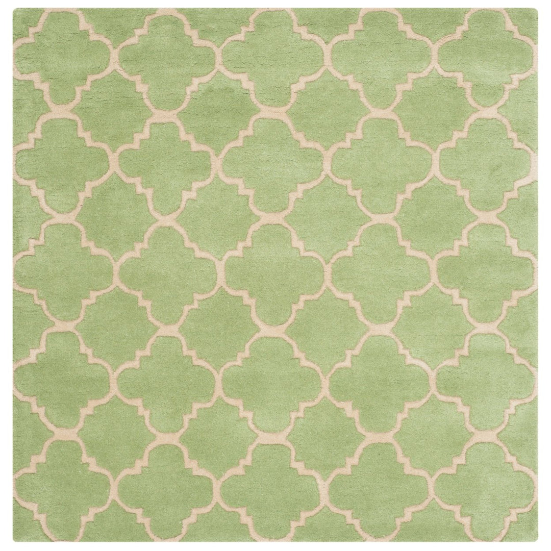 SAFAVIEH Chatham Collection CHT935B Handmade Green Rug Image 1