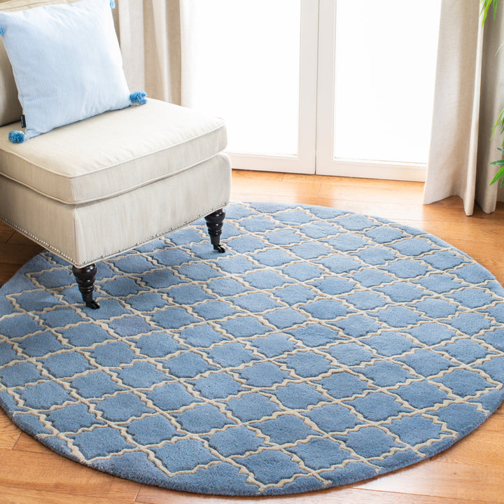 SAFAVIEH Chatham CHT930A Handmade Blue Grey Rug Image 11