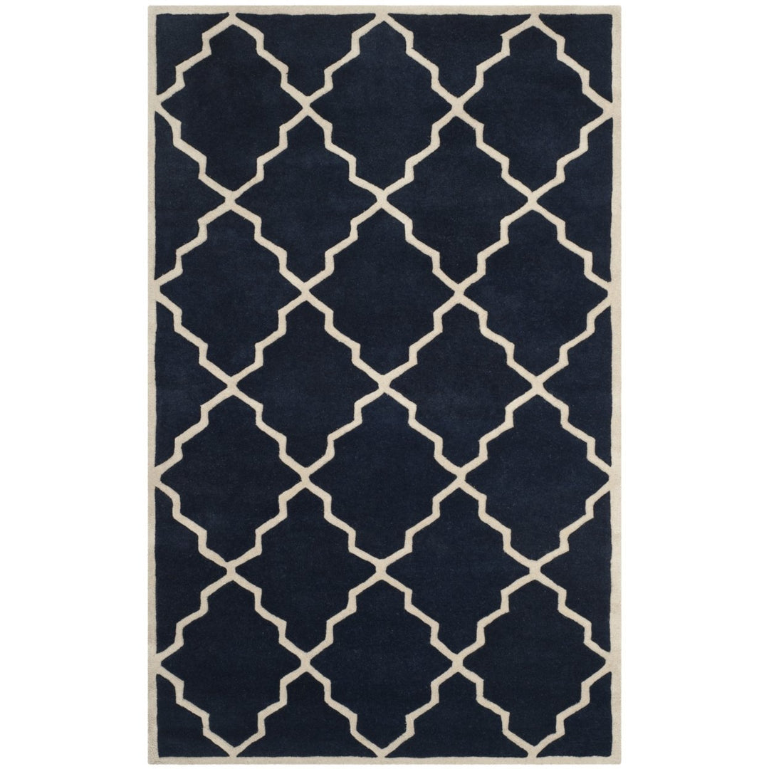 SAFAVIEH Chatham CHT940J Handmade Dark Blue Rug Image 1