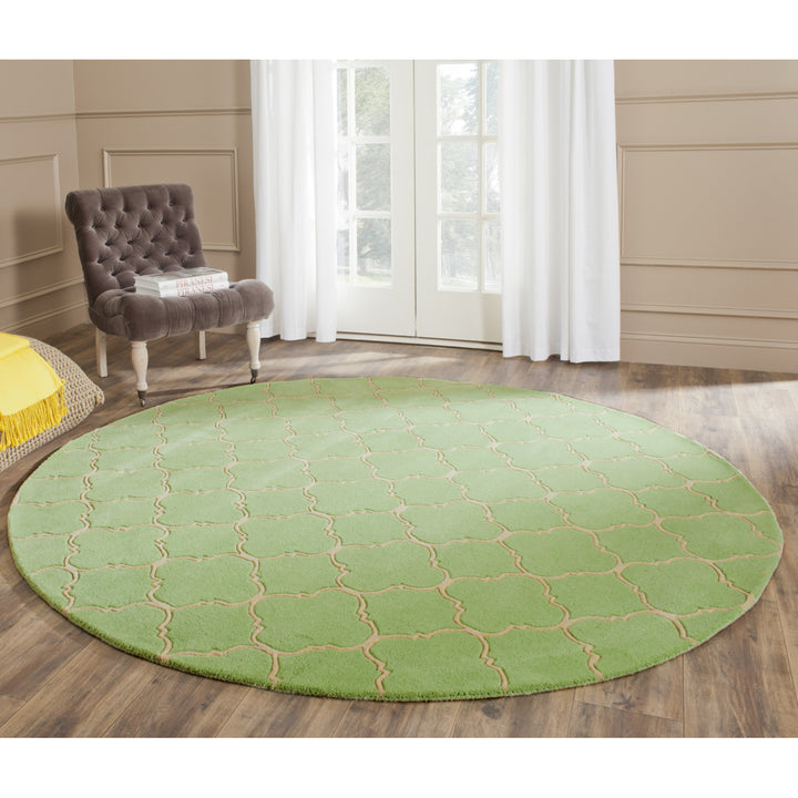 SAFAVIEH Chatham Collection CHT935B Handmade Green Rug Image 10