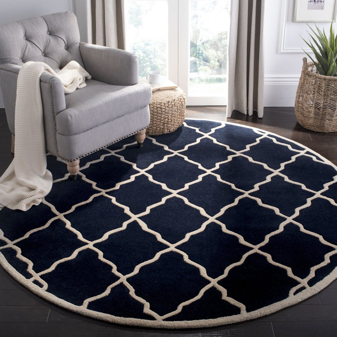 SAFAVIEH Chatham CHT940J Handmade Dark Blue Rug Image 10