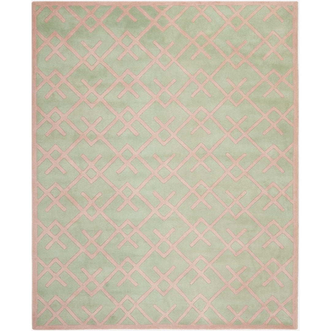 SAFAVIEH Chatham Collection CHT941B Handmade Green Rug Image 1