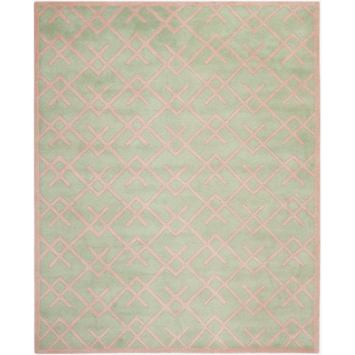 SAFAVIEH Chatham Collection CHT941B Handmade Green Rug Image 1