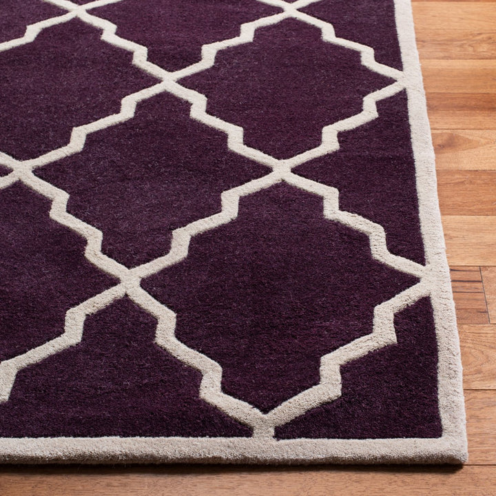 SAFAVIEH Chatham CHT940P Handmade Dark Purple Rug Image 6