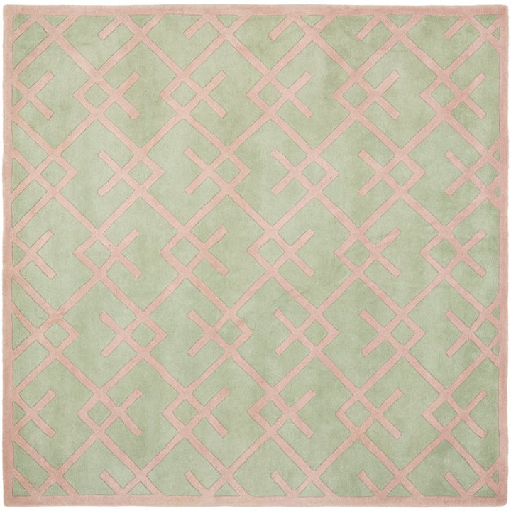 SAFAVIEH Chatham Collection CHT941B Handmade Green Rug Image 6