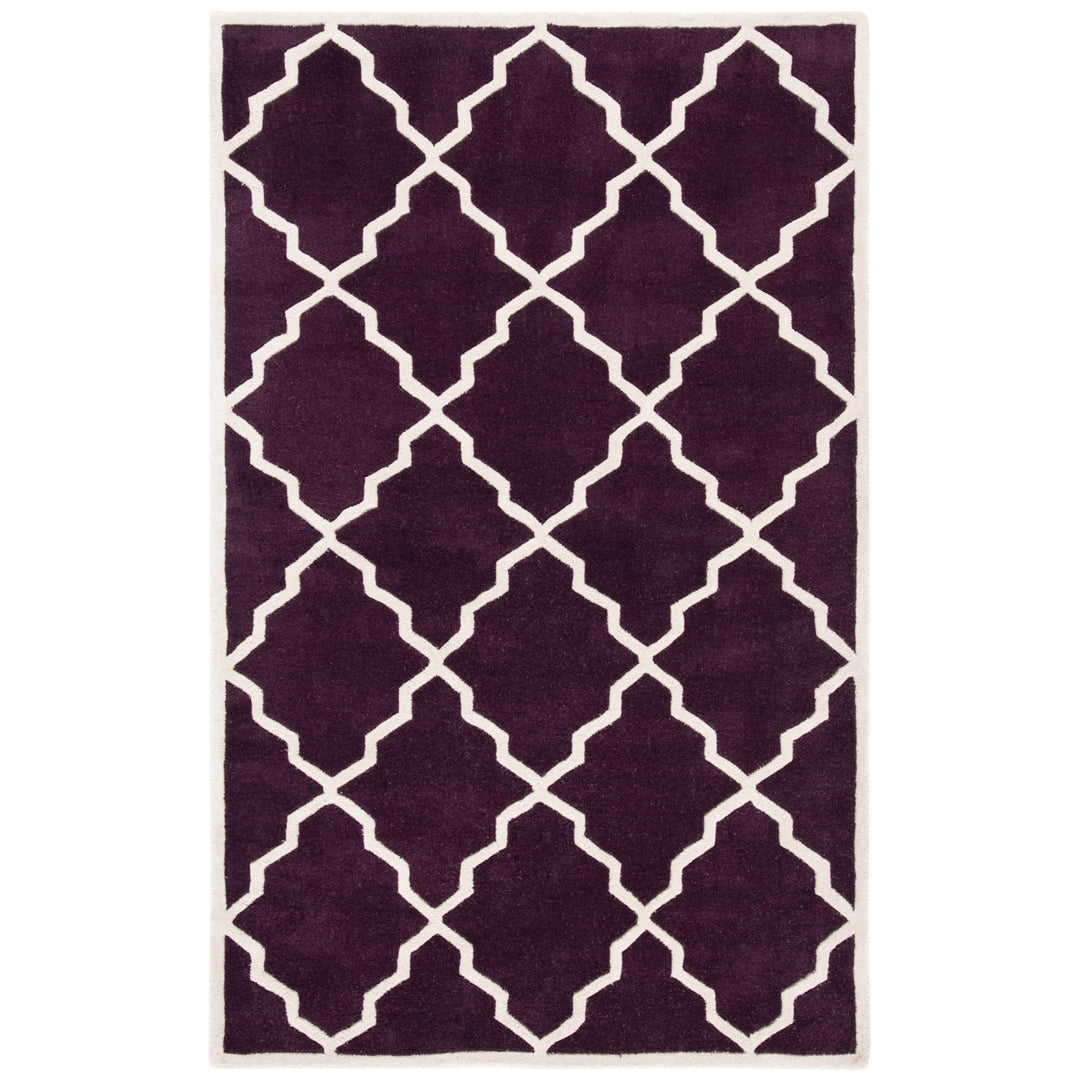 SAFAVIEH Chatham CHT940P Handmade Dark Purple Rug Image 1