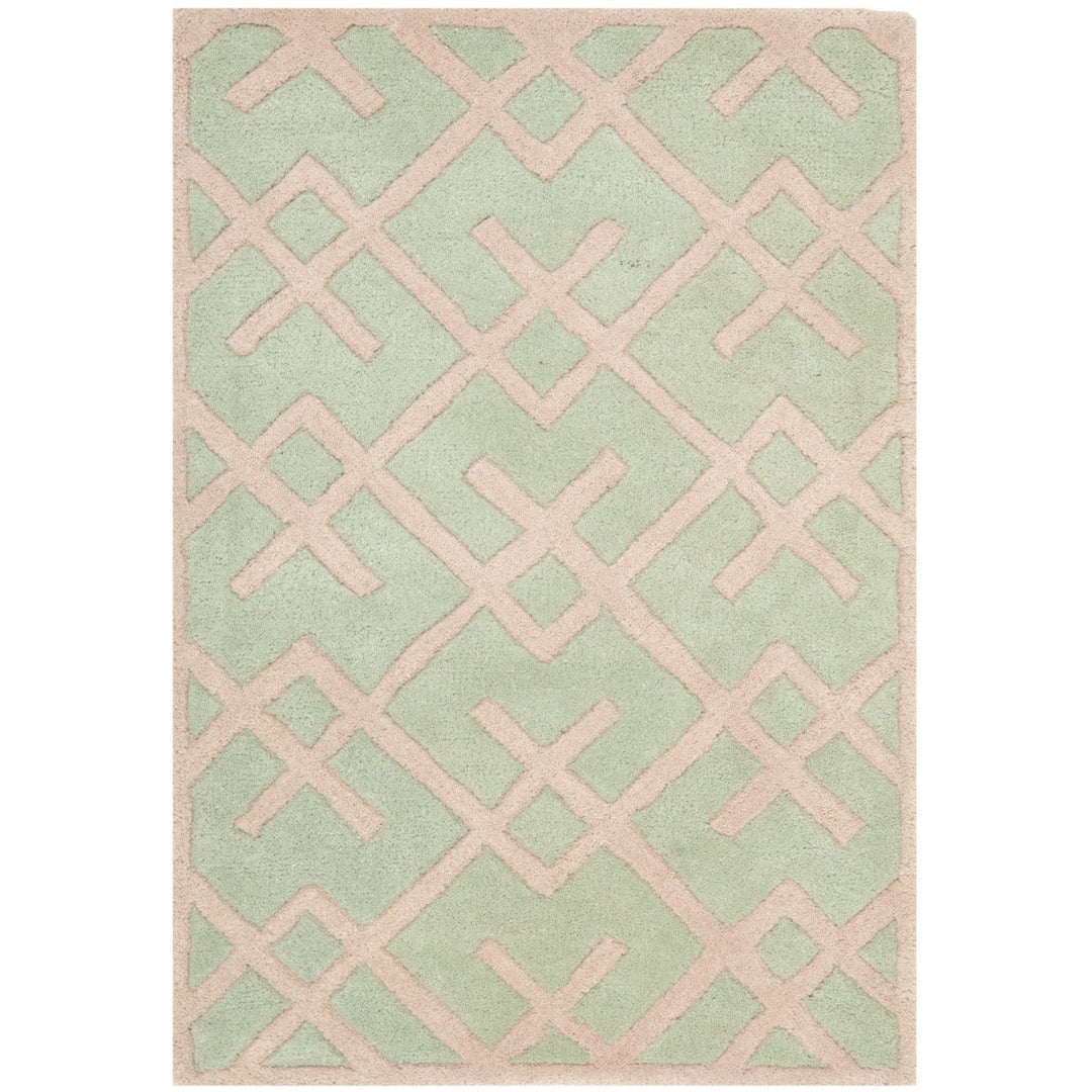 SAFAVIEH Chatham Collection CHT941B Handmade Green Rug Image 1