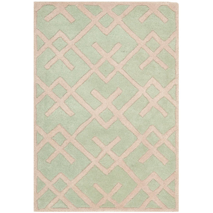 SAFAVIEH Chatham Collection CHT941B Handmade Green Rug Image 1