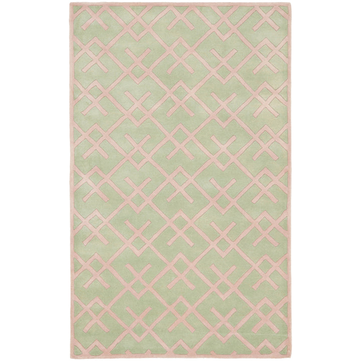 SAFAVIEH Chatham Collection CHT941B Handmade Green Rug Image 11