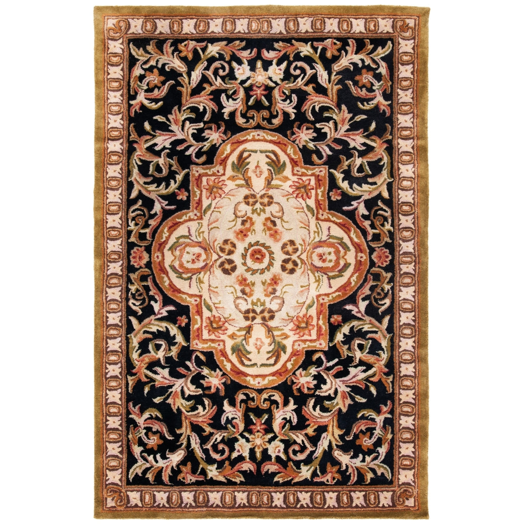 SAFAVIEH Classic CL220B Handmade Black / Beige Rug Image 3