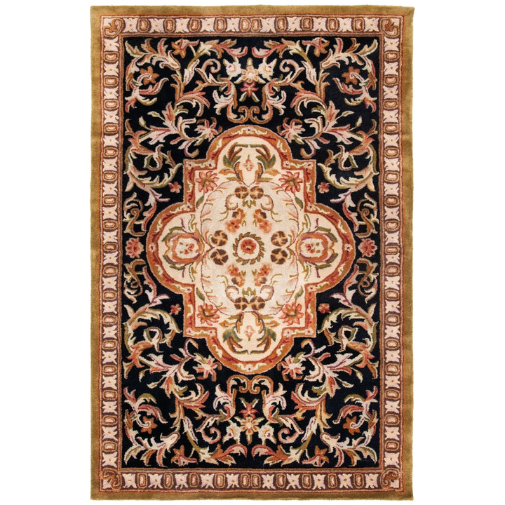 SAFAVIEH Classic CL220B Handmade Black / Beige Rug Image 3