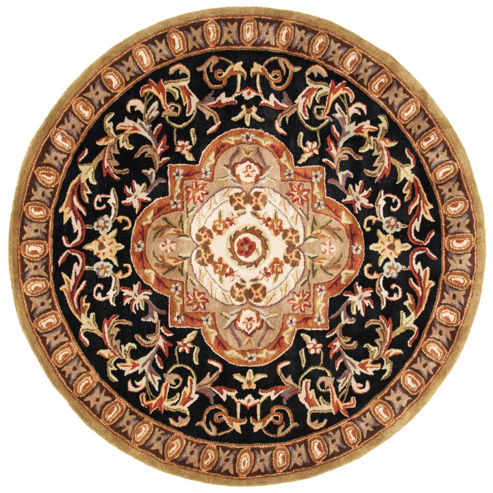 SAFAVIEH Classic CL220B Handmade Black / Beige Rug Image 4