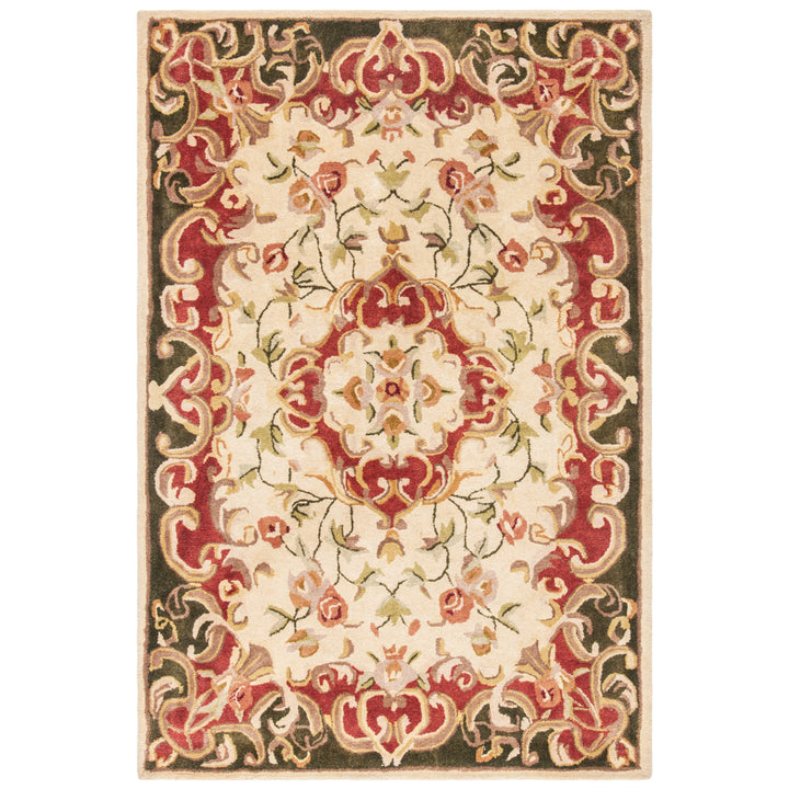 SAFAVIEH Classic CL234C Handmade Ivory / Green Rug Image 4