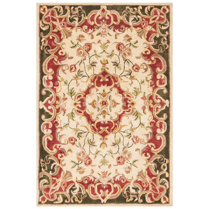 SAFAVIEH Classic CL234C Handmade Ivory / Green Rug Image 1