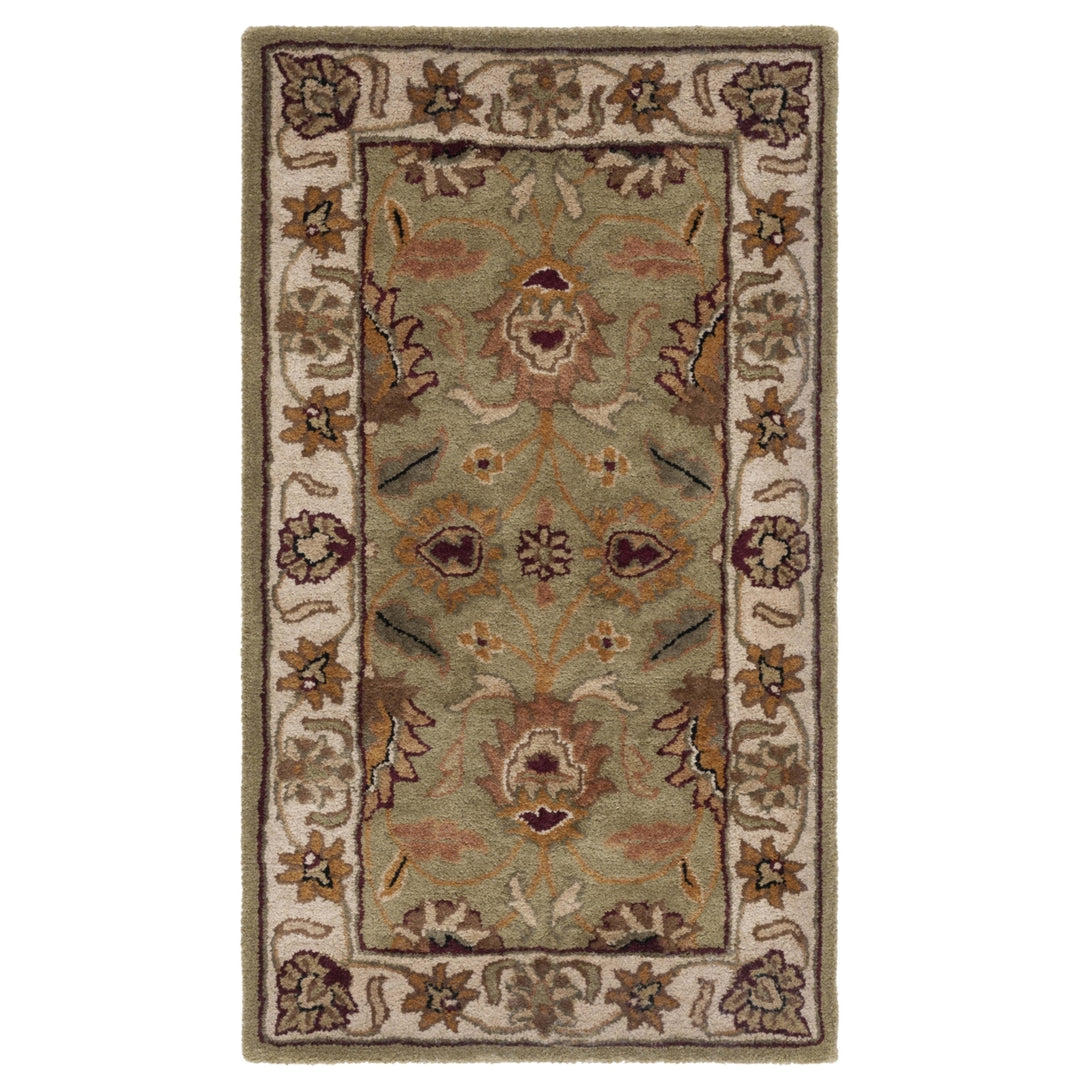 SAFAVIEH Classic CL239D Handmade Green / Ivory Rug Image 4