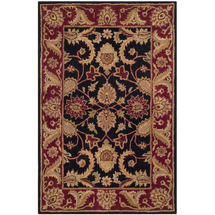 SAFAVIEH CL244C Classic Black / Burgundy Image 6