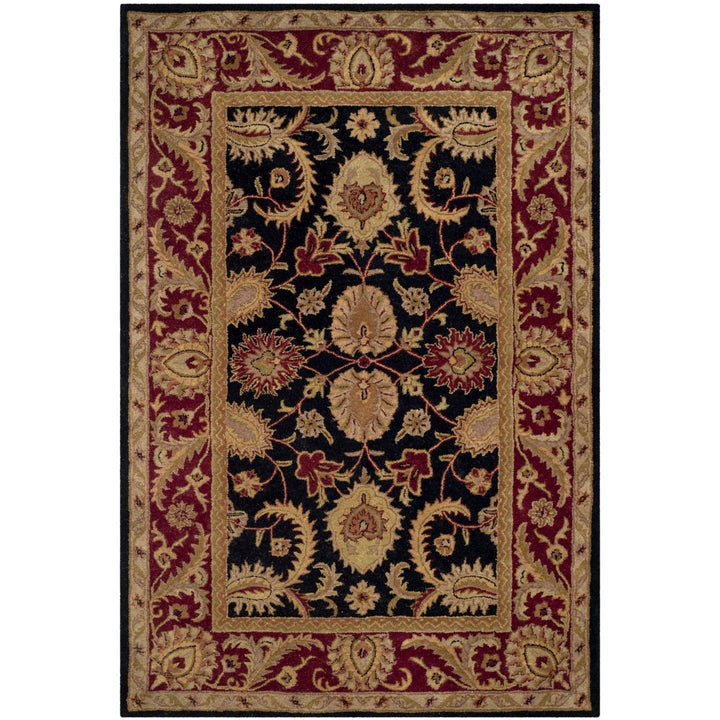 SAFAVIEH CL244C Classic Black / Burgundy Image 1