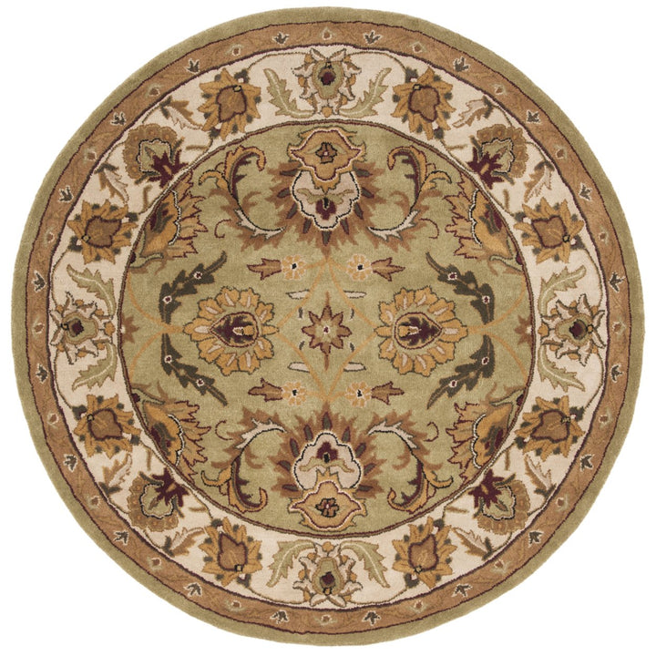 SAFAVIEH Classic CL239D Handmade Green / Ivory Rug Image 1